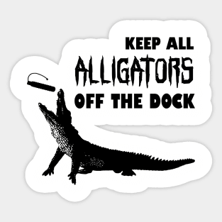 Dock Diving Gator - Black Sticker